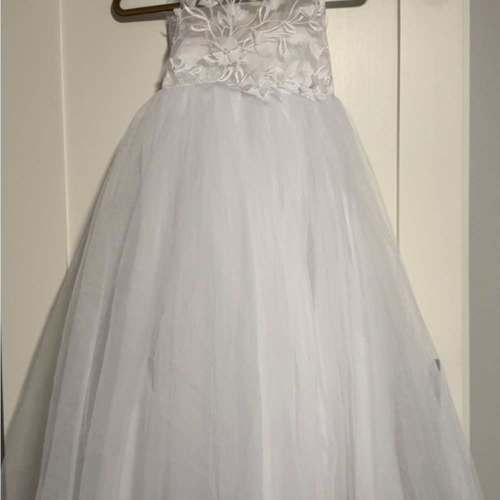 Beautiful White Floral Kids Dress